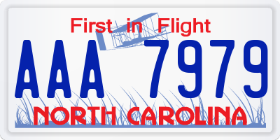 NC license plate AAA7979