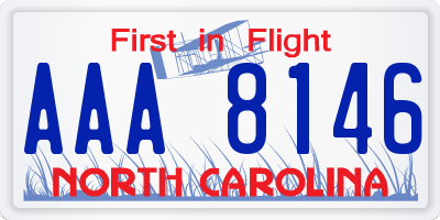 NC license plate AAA8146