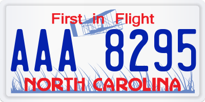 NC license plate AAA8295