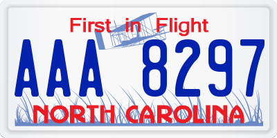 NC license plate AAA8297