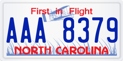 NC license plate AAA8379