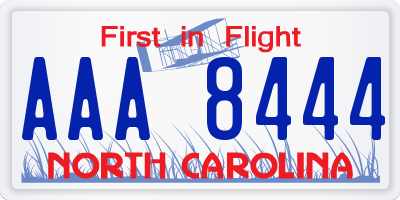 NC license plate AAA8444