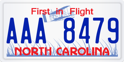 NC license plate AAA8479