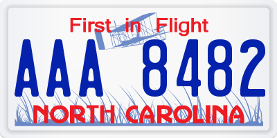 NC license plate AAA8482