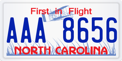 NC license plate AAA8656