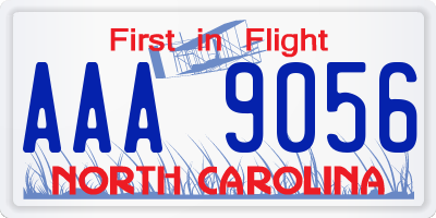 NC license plate AAA9056