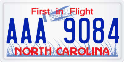 NC license plate AAA9084