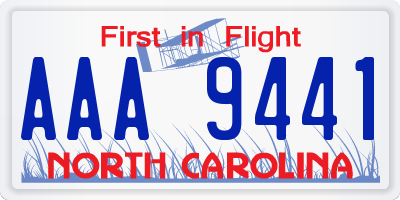 NC license plate AAA9441