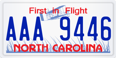 NC license plate AAA9446