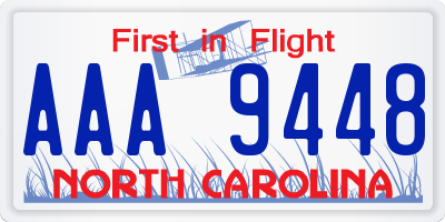 NC license plate AAA9448