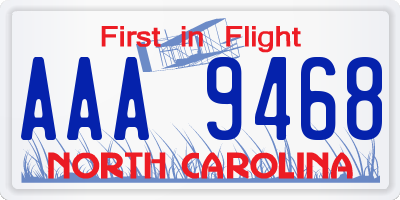 NC license plate AAA9468