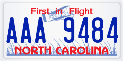 NC license plate AAA9484