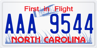 NC license plate AAA9544