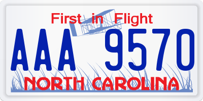 NC license plate AAA9570