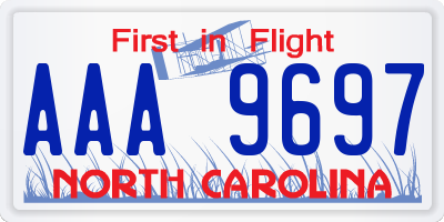 NC license plate AAA9697