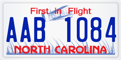 NC license plate AAB1084