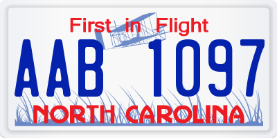 NC license plate AAB1097