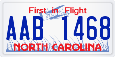 NC license plate AAB1468