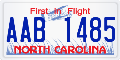NC license plate AAB1485