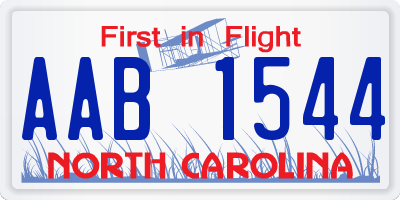 NC license plate AAB1544