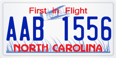 NC license plate AAB1556