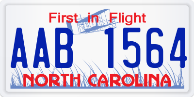 NC license plate AAB1564