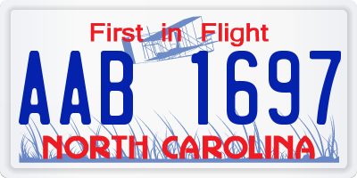 NC license plate AAB1697