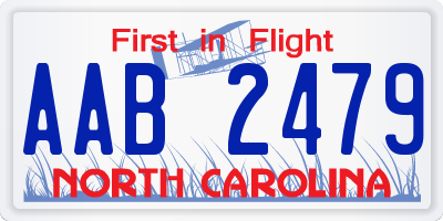 NC license plate AAB2479