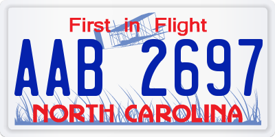 NC license plate AAB2697