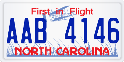 NC license plate AAB4146