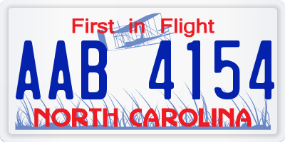 NC license plate AAB4154