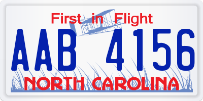 NC license plate AAB4156