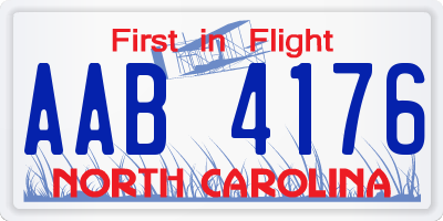 NC license plate AAB4176
