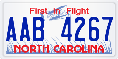 NC license plate AAB4267