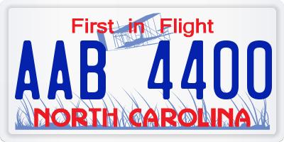 NC license plate AAB4400