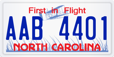 NC license plate AAB4401