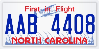 NC license plate AAB4408