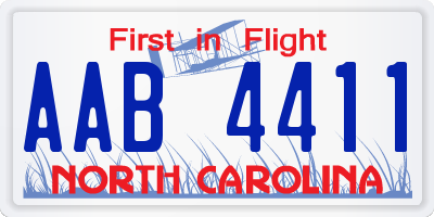 NC license plate AAB4411