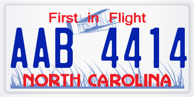 NC license plate AAB4414
