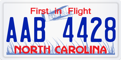 NC license plate AAB4428