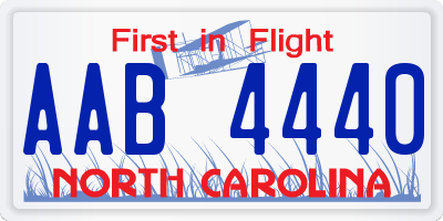 NC license plate AAB4440