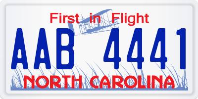 NC license plate AAB4441