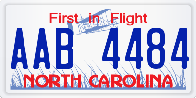 NC license plate AAB4484