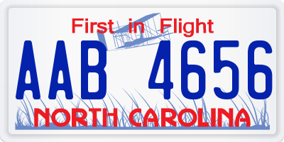 NC license plate AAB4656