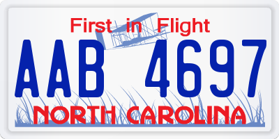 NC license plate AAB4697