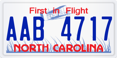 NC license plate AAB4717