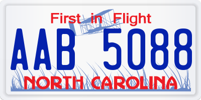 NC license plate AAB5088