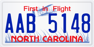NC license plate AAB5148
