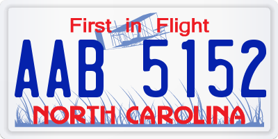 NC license plate AAB5152