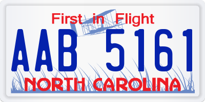 NC license plate AAB5161